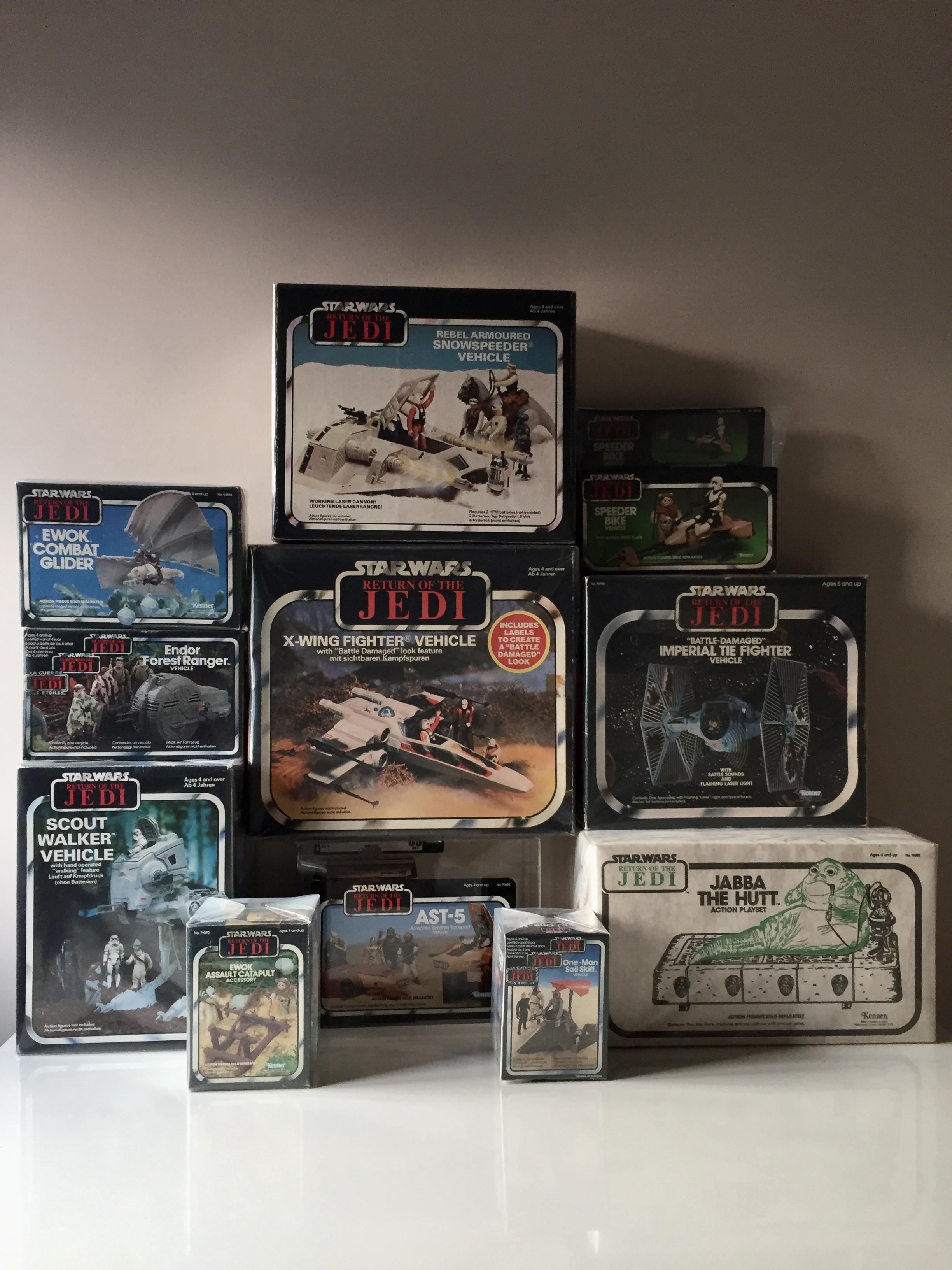 A small selection of my favourite Return of The Jedi Near Mint Unused vehicles.