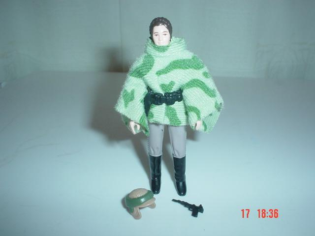 Princess Liea in Combat Poncho. 1984 + helmet, gun, plastic .jpg